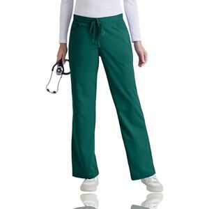 Grey's Anatomy Barco Sz Medium Tall Riley 5-Pocket Scrub Pants Hunter Green 4232